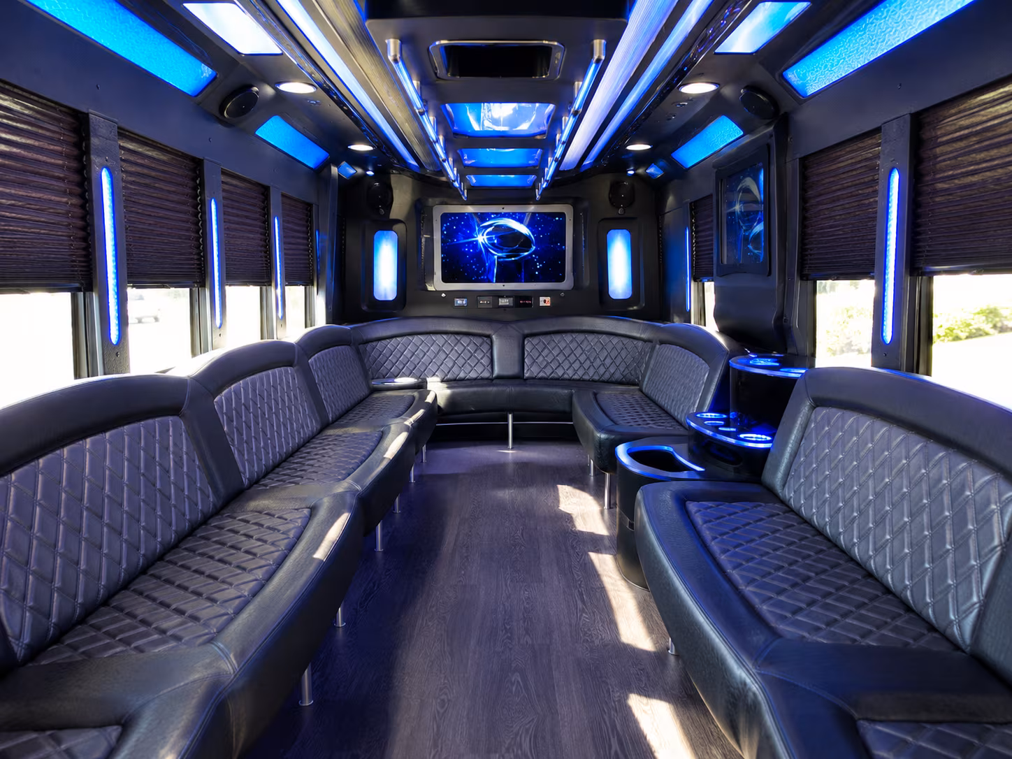 28 Passenger Party Bus Interior