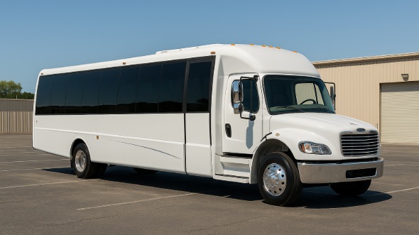 Exterior of Charter Bus Company Weston's 20 Passenger Party Bus in Weston