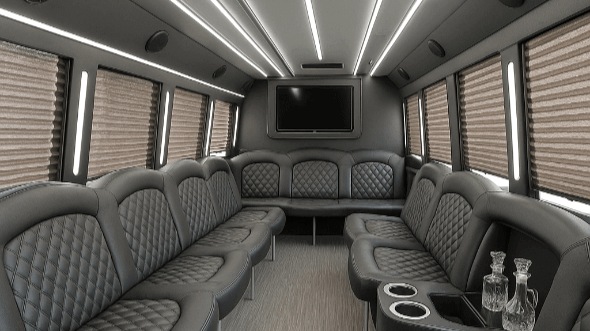 Interior of Charter Bus Company Davie's 28 Passenger Party Bus in Davie