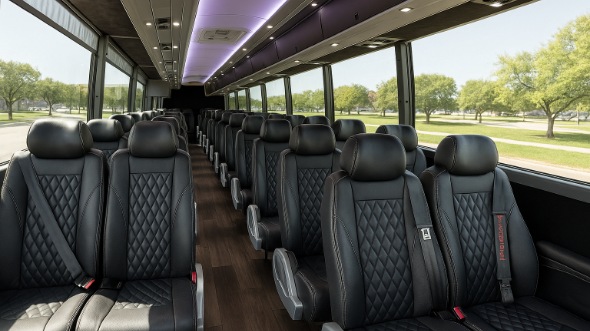 Interior of Charter Bus Company Pembroke Pines's 35 Passenger Mini Bus in Pembroke Pines