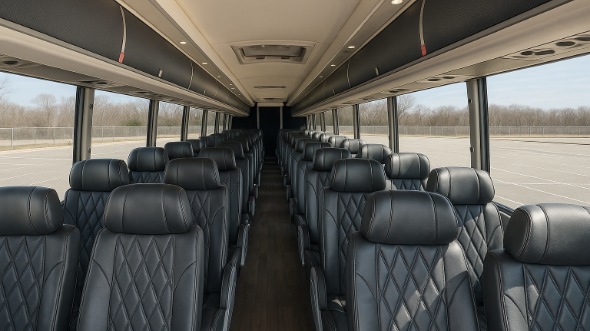 Interior of Charter Bus Company Pembroke Pines's 44 Passenger Charter Bus in Pembroke Pines