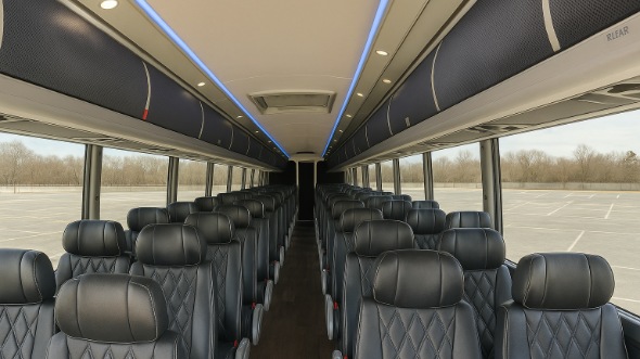 Interior of Charter Bus Company Pembroke Pines's 45 Passenger Charter Bus in Pembroke Pines