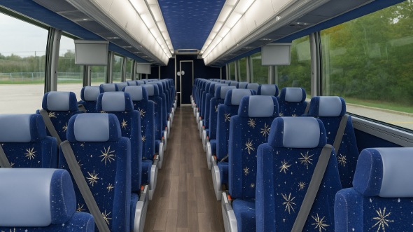 Interior of Charter Bus Company Pembroke Pines's 47 Passenger Charter Bus in Pembroke Pines