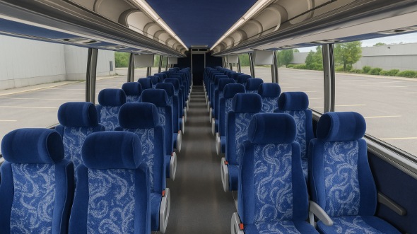 Interior of Charter Bus Company Pembroke Pines's 51 Passenger Charter Bus in Pembroke Pines