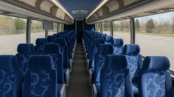 Interior of Charter Bus Company Pembroke Pines's 56 Passenger Charter Bus in Pembroke Pines