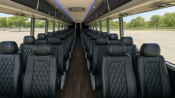 Interior of Charter Bus Company Pembroke Pines's ADA Charter Bus in Pembroke Pines