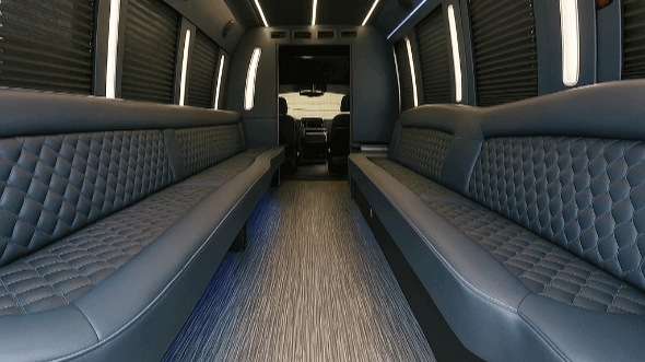 pembroke pines 20 passenger party bus interior