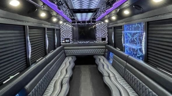 pembroke pines 25 passenger party bus inside