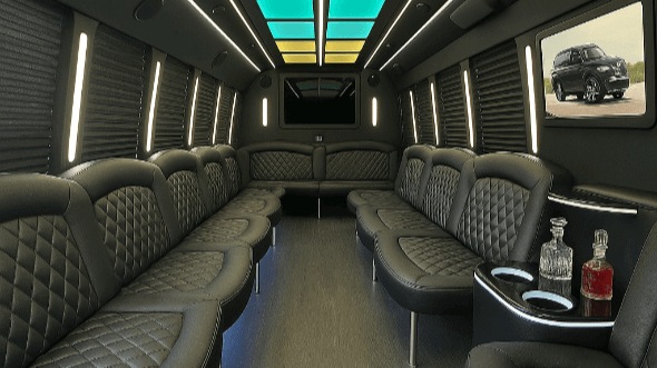 pembroke pines 28 passenger party bus inside