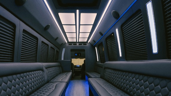 pembroke pines 40 passenger party bus interior